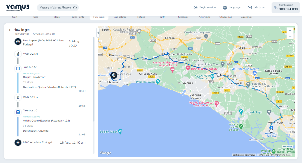 public transport algarve guide
